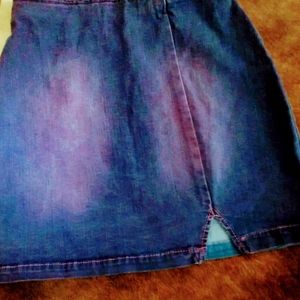 Purple jean skirt